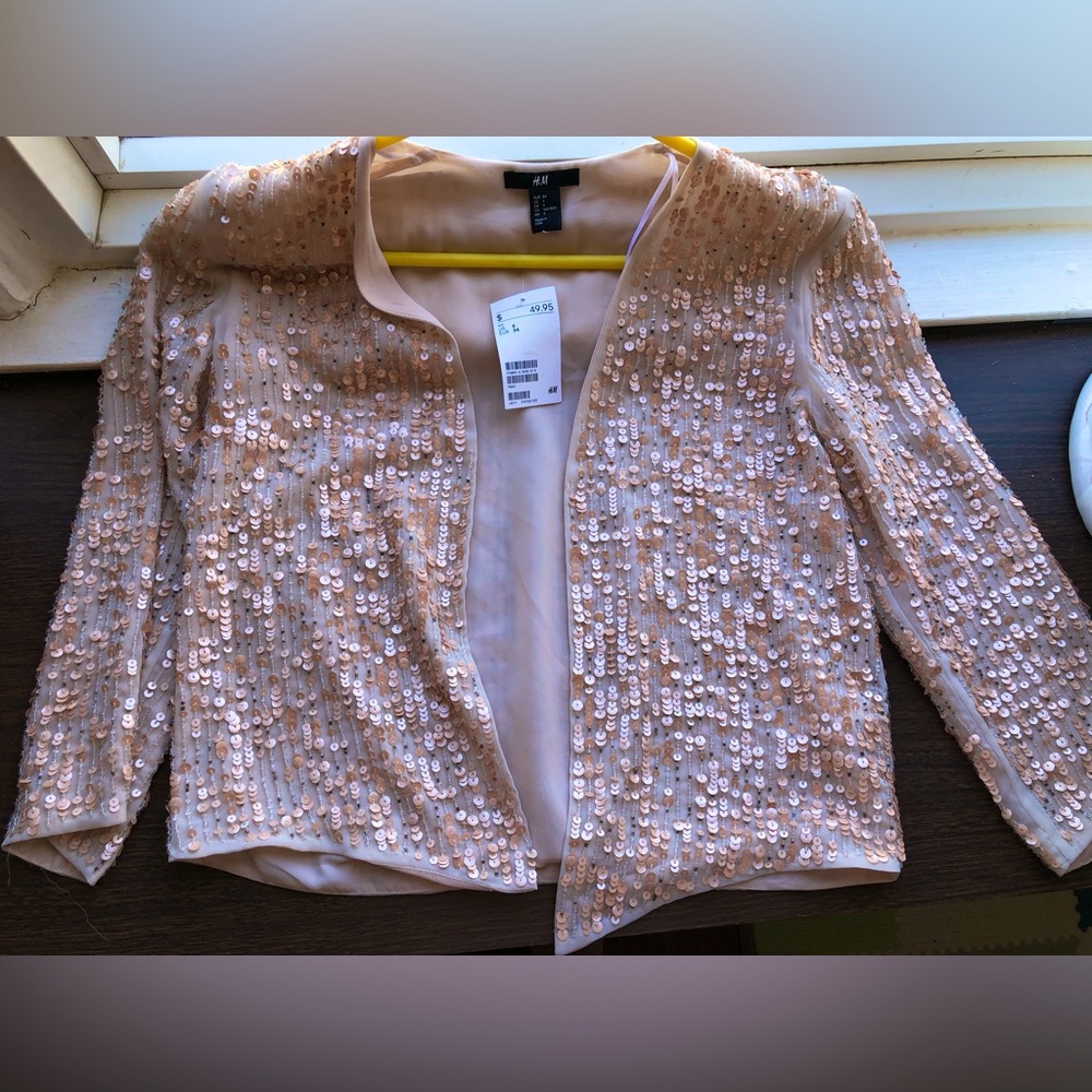H&M Pink Sequins Cardigan - NWT
